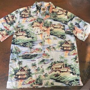 Pusser’s West Indies Tropical Print Men's button down Shirt with pocket